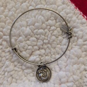 Silver Charm Bangle Bracelet Wind and Fire